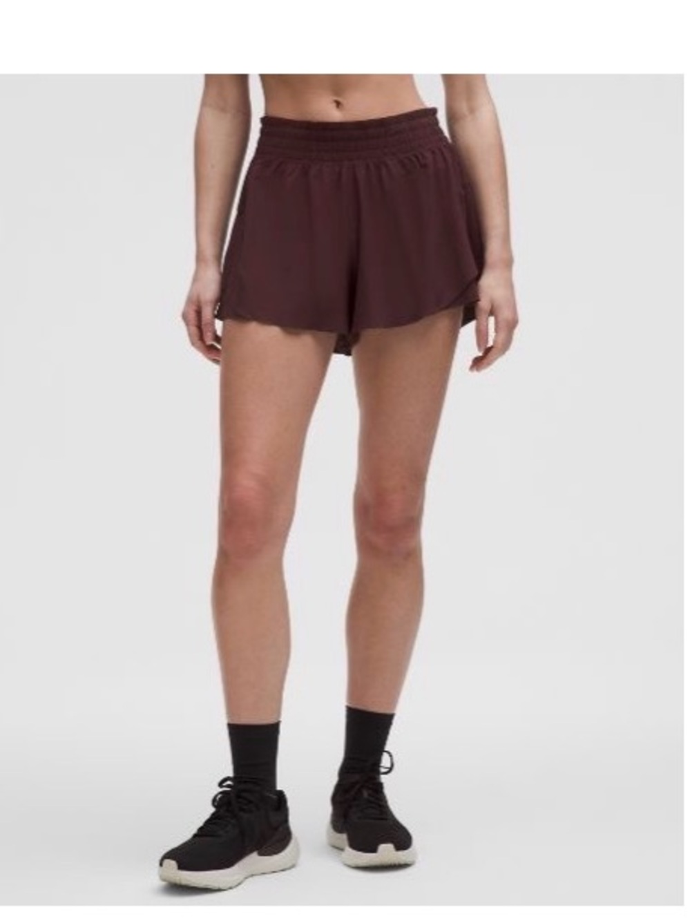 lululemon athletica High-Rise Run Shorts in Deep Plum